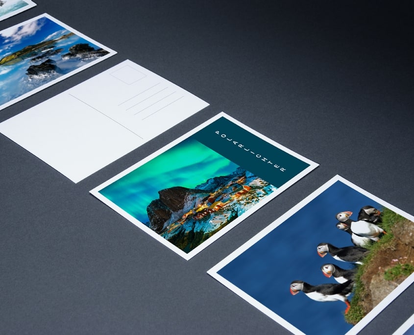 Postkarten mit 1-farbiger Rückseite