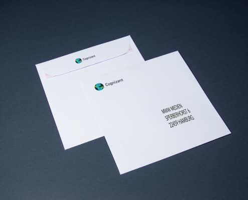 4-farbig digital bedruckte Briefumschläge