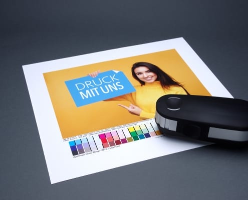 Proof mit Medienkeil für das Prüfprotokoll